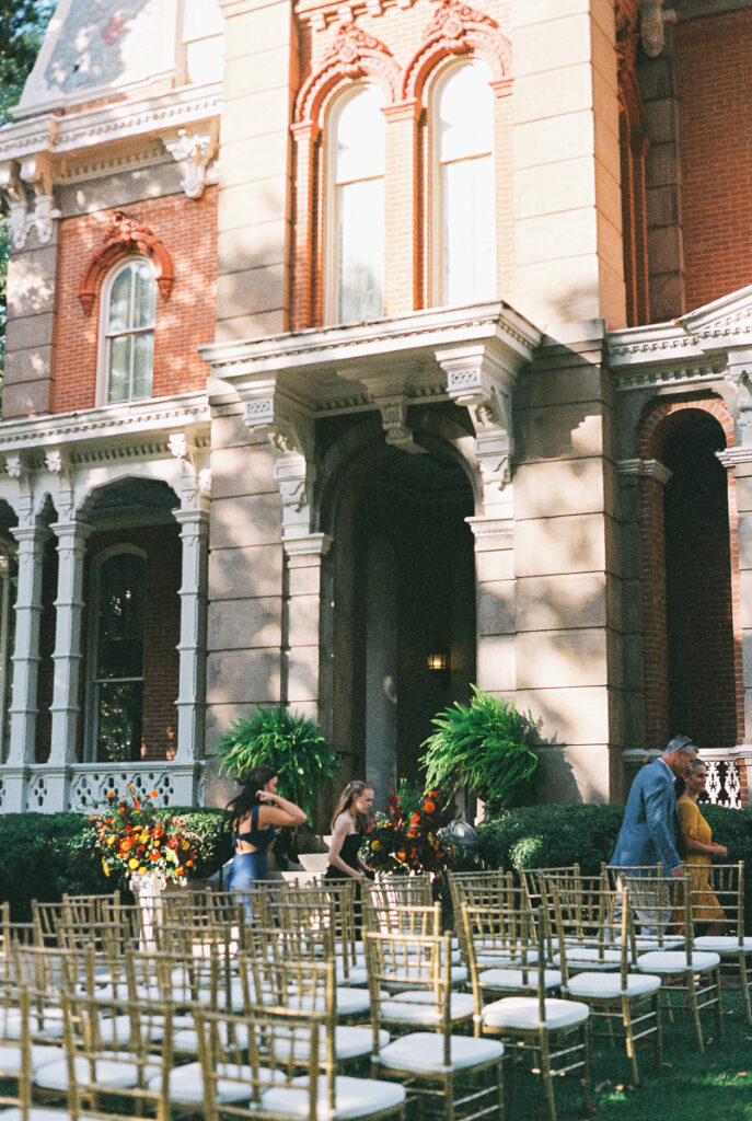 film photography of fontaine house wedding venue in memphis, tn